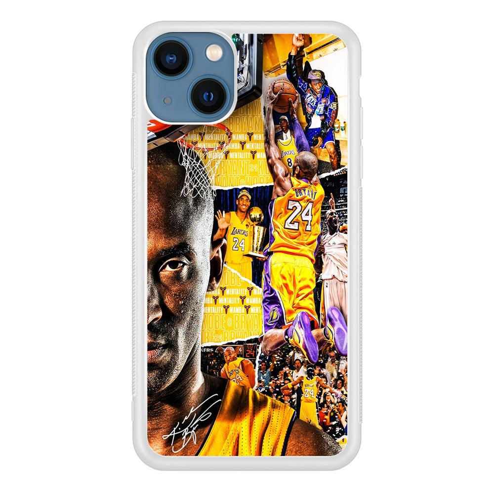 Kobe Bryant Aesthetic iPhone 13 Case-Rubber / White (2D Case)-Xtracase