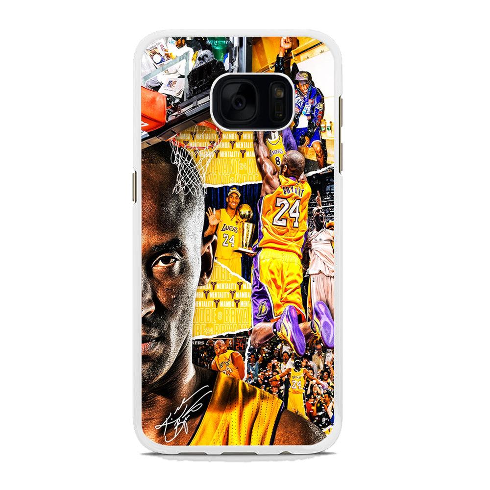 Kobe Bryant Aesthetic Samsung Galaxy S7 Edge Case-Rubber / White (2D Case)-Xtracase