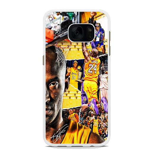 Kobe Bryant Aesthetic Samsung Galaxy S7 Edge Case-Rubber / White (2D Case)-Xtracase