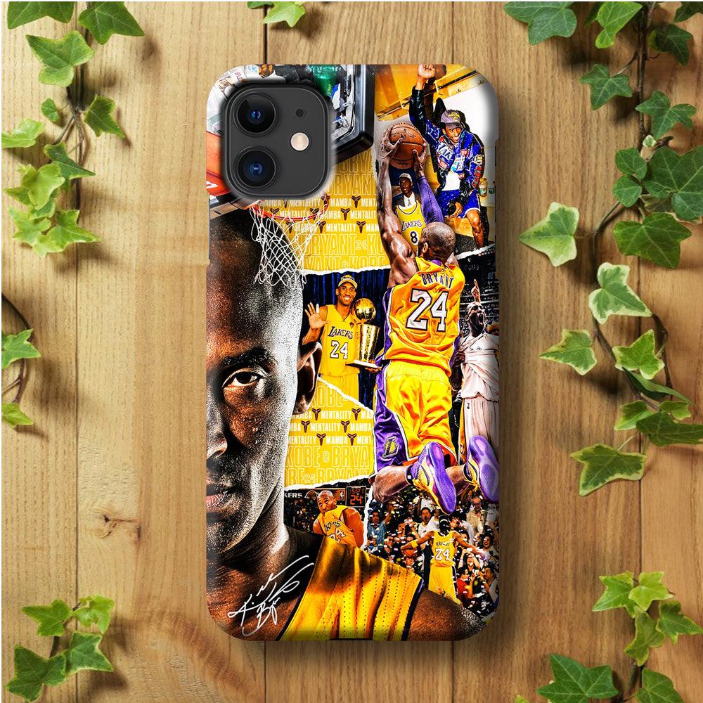 Kobe Bryant Aesthetic iPhone 11 Case-Plastic / Full Wrap (3D Case)-Xtracase