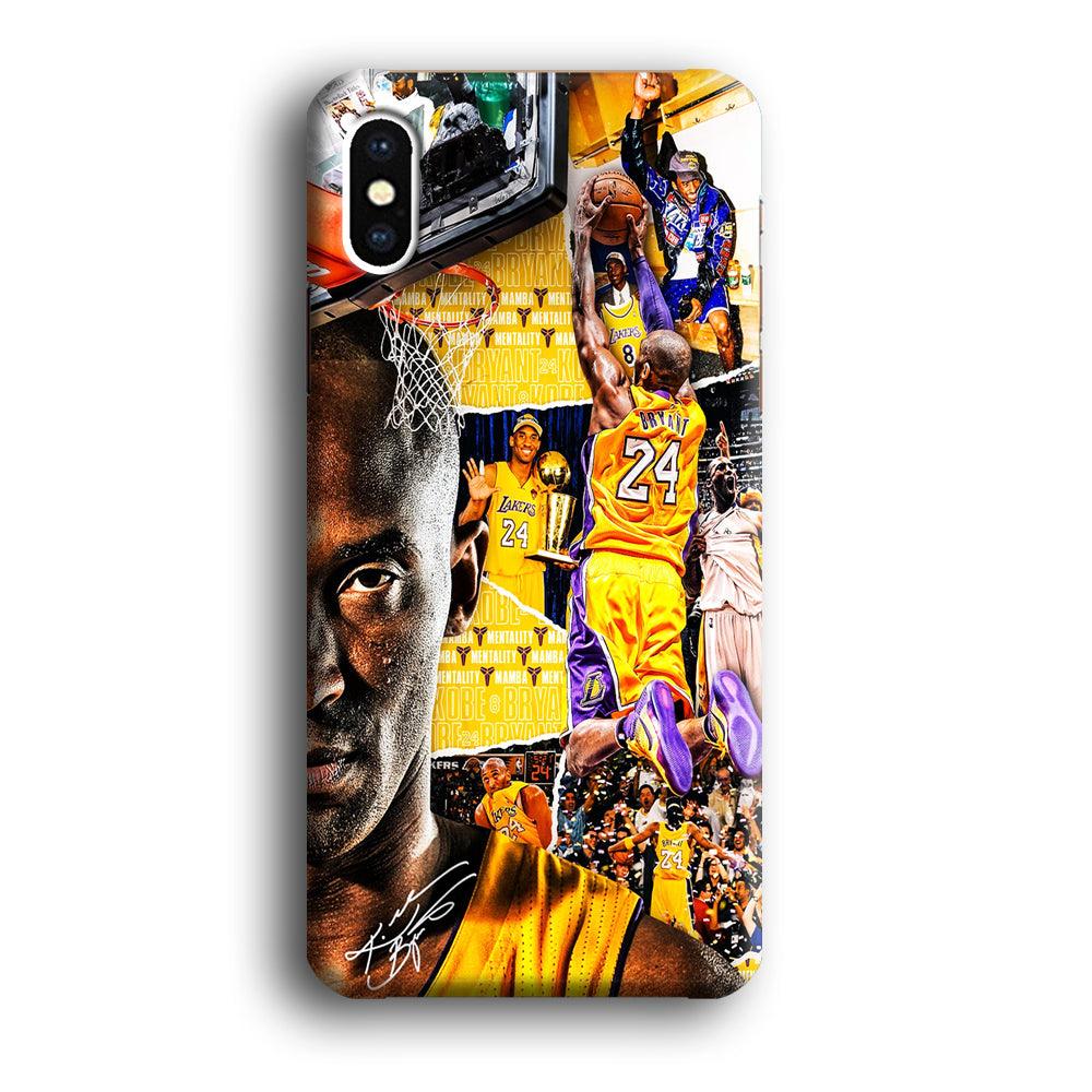 Kobe Bryant Aesthetic iPhone Xs Max Case-Rubber / Black (2D Case)-Xtracase