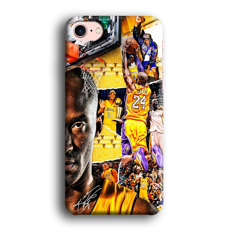 Kobe Bryant Aesthetic iPhone 8 Case-Plastic / Full Wrap (3D Case)-Xtracase