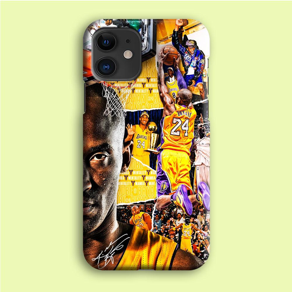 Kobe Bryant Aesthetic iPhone 12 Mini Case-Plastic / Full Wrap (3D Case)-Xtracase