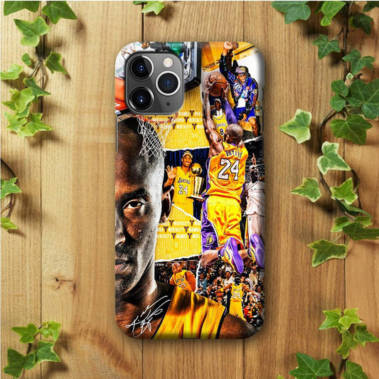 Kobe Bryant Aesthetic iPhone 11 Pro Max Case-Plastic / Full Wrap (3D Case)-Xtracase
