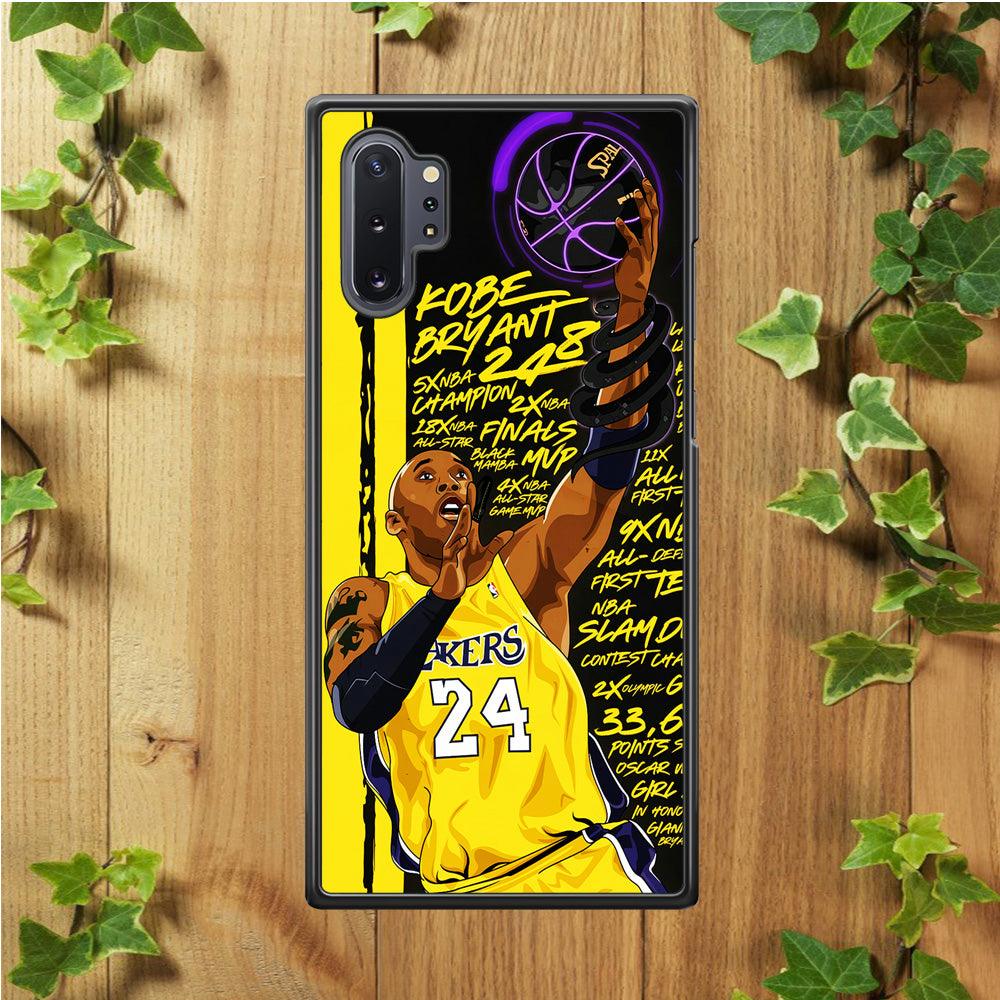 Kobe Bryant Lakers NBA Samsung Galaxy Note 10 Plus Case-Rubber / White (2D Case)-Xtracase