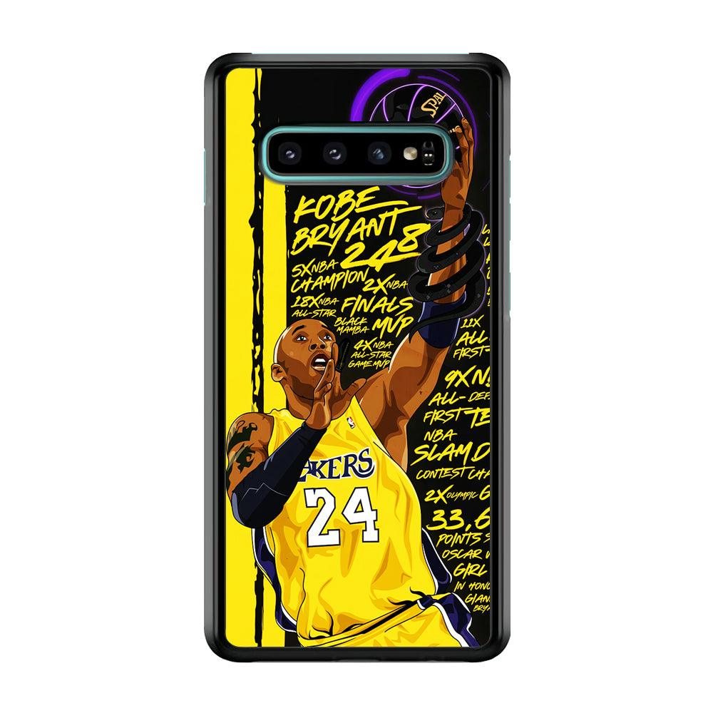 Kobe Bryant Lakers NBA Samsung Galaxy S10 Plus Case-Rubber / Black (2D Case)-Xtracase