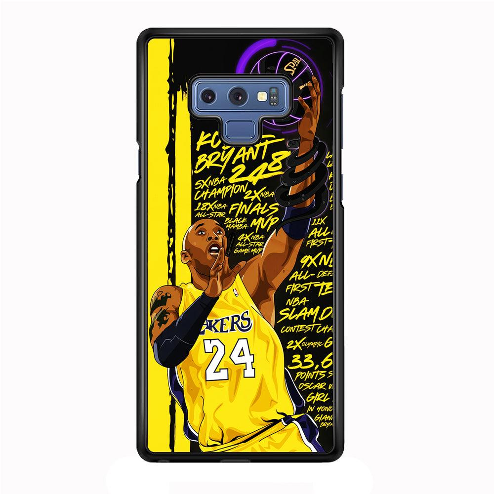 Kobe Bryant Lakers NBA Samsung Galaxy Note 9 Case-Rubber / White (2D Case)-Xtracase