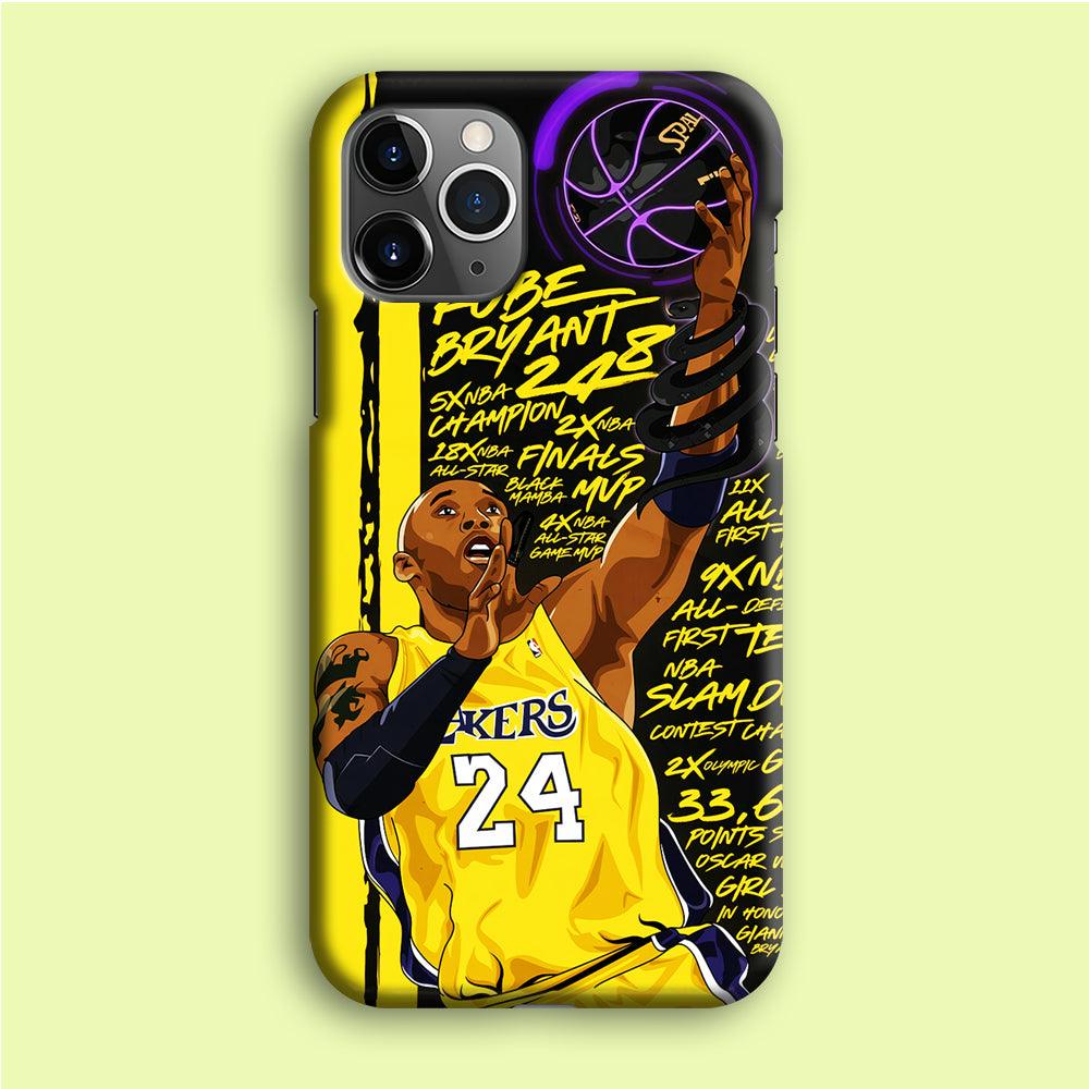 Kobe Bryant Lakers NBA iPhone 12 Pro Case-Plastic / Full Wrap (3D Case)-Xtracase