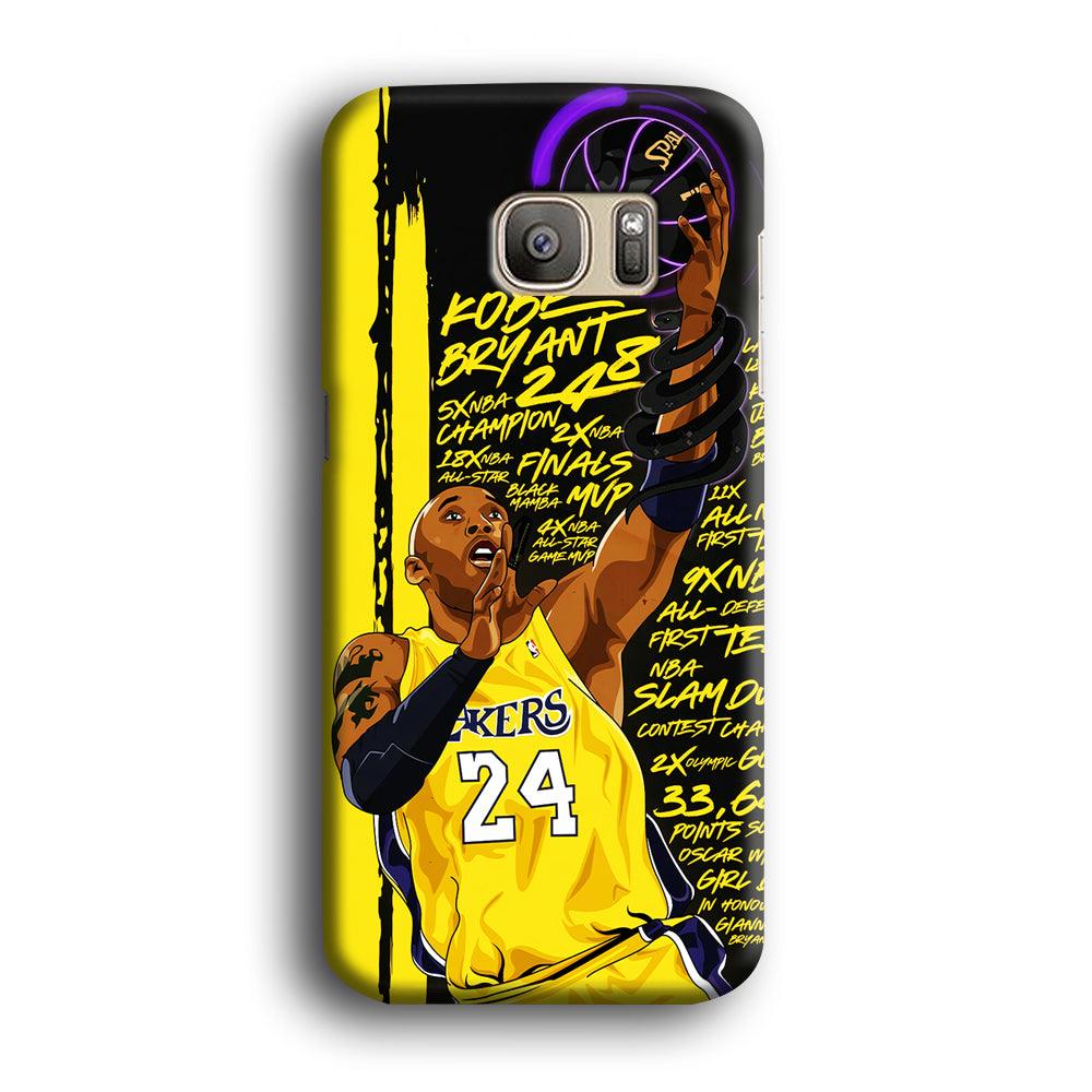 Kobe Bryant Lakers NBA Samsung Galaxy S7 Edge Case-Plastic / Full Wrap (3D Case)-Xtracase