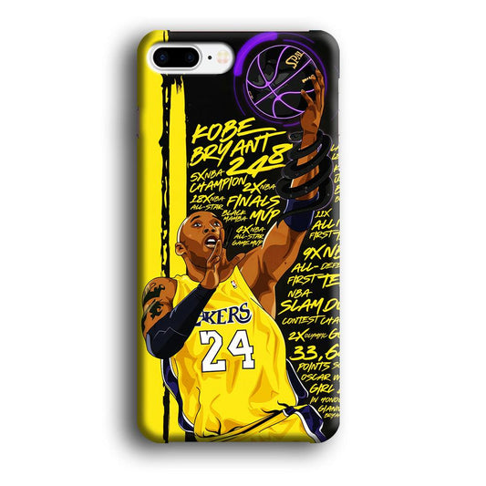 Kobe Bryant Lakers NBA iPhone 7 Plus Case-Plastic / Full Wrap (3D Case)-Xtracase
