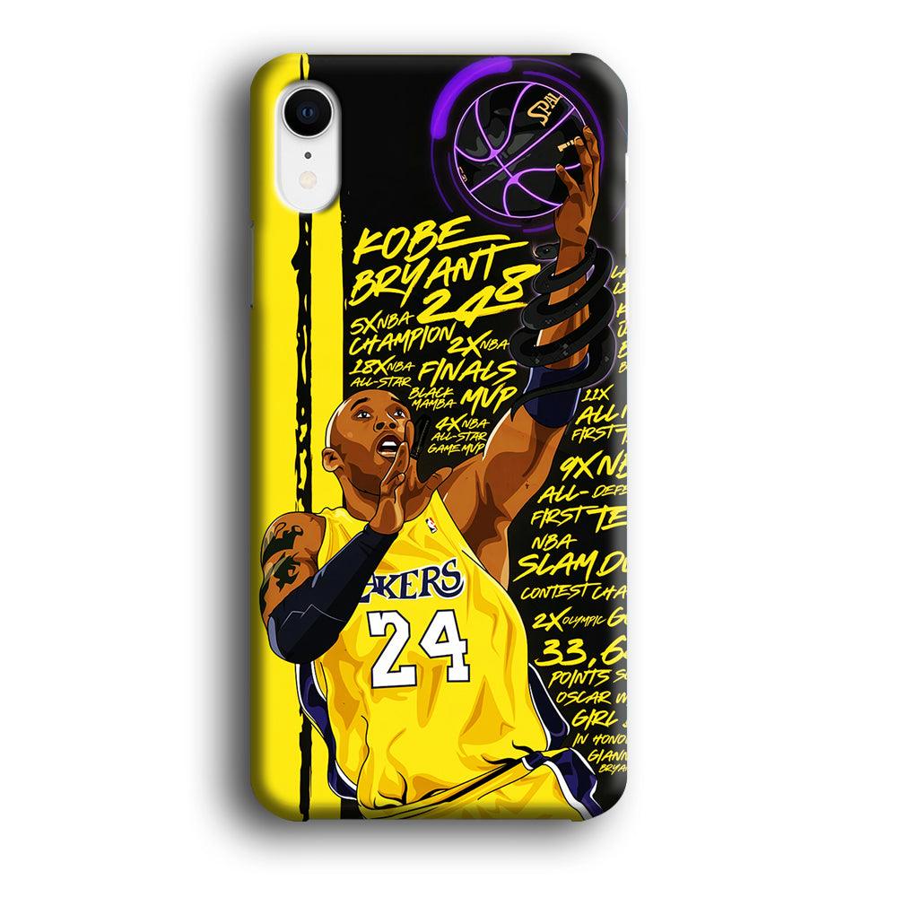 Kobe Bryant Lakers NBA iPhone XR Case-Plastic / Full Wrap (3D Case)-Xtracase