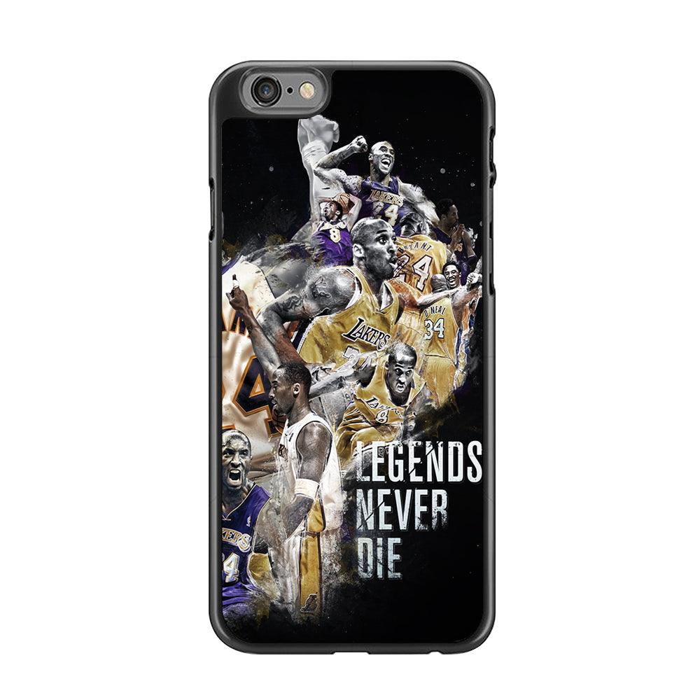 Kobe Bryant Legends Never Die iPhone 6 | 6s Case-Rubber / Black (2D Case)-Xtracase