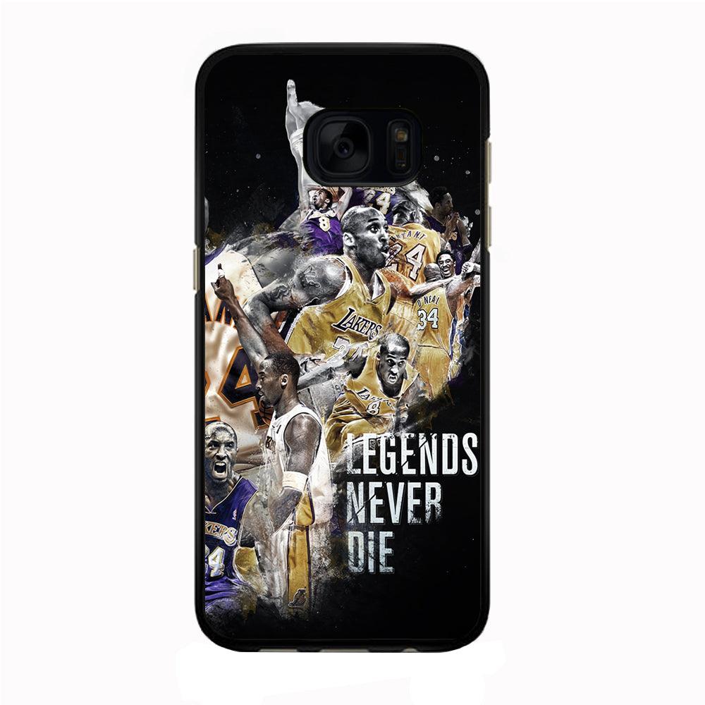 Kobe Bryant Legends Never Die Samsung Galaxy S7 Edge Case-Rubber / Black (2D Case)-Xtracase