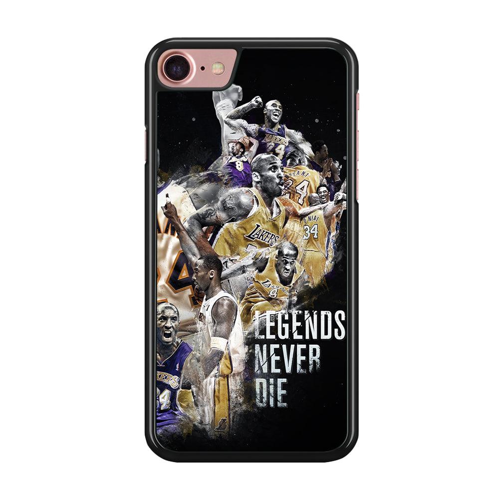 Kobe Bryant Legends Never Die iPhone SE 2020 Case-Rubber / Black (2D Case)-Xtracase