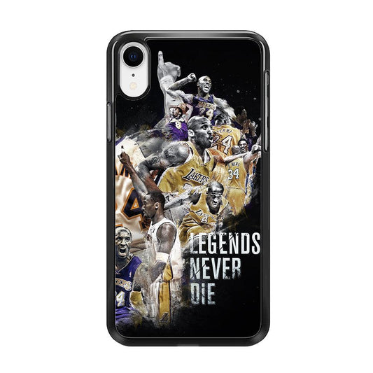 Kobe Bryant Legends Never Die iPhone XR Case-Rubber / Black (2D Case)-Xtracase