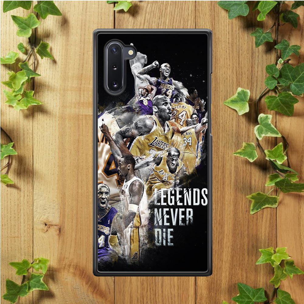 Kobe Bryant Legends Never Die Samsung Galaxy Note 10 Case-Rubber / Black (2D Case)-Xtracase