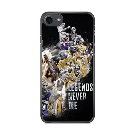 Kobe Bryant Legends Never Die iPhone 7 Case-Rubber / Black (2D Case)-Xtracase