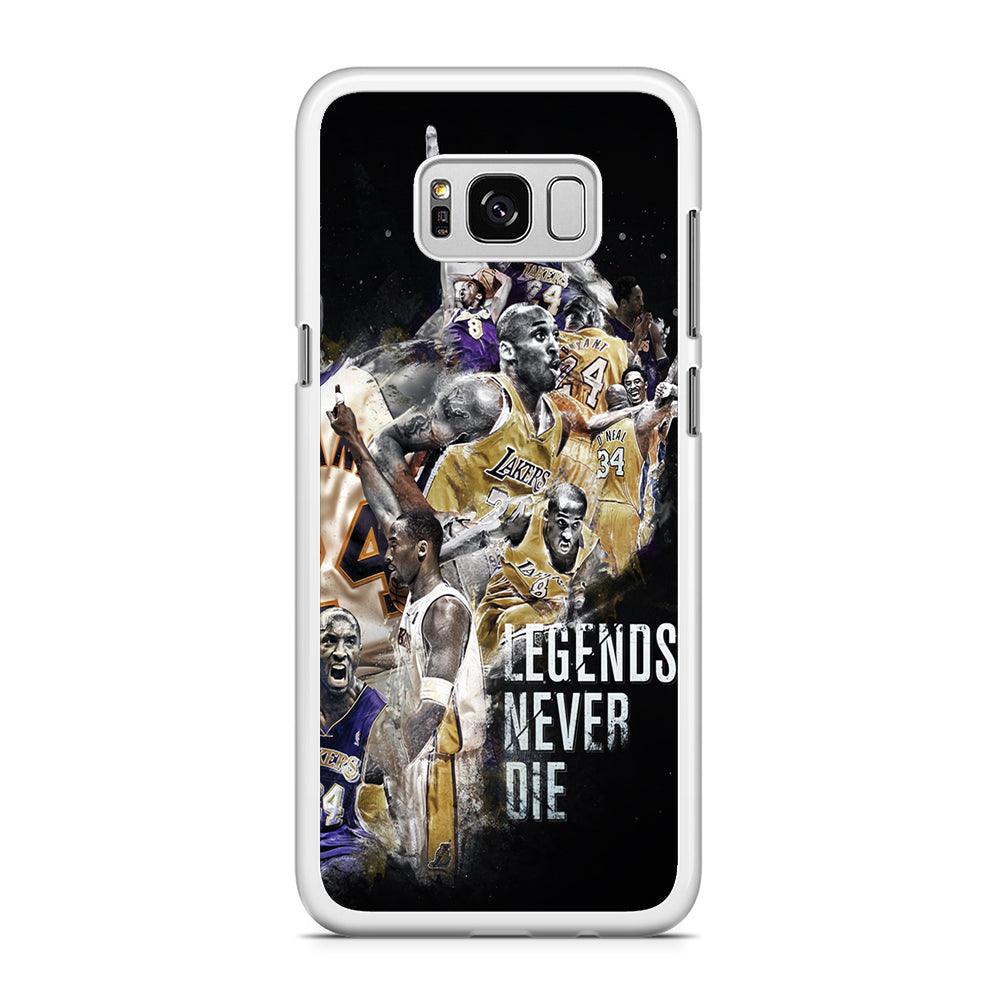 Kobe Bryant Legends Never Die Samsung Galaxy S8 Case-Rubber / White (2D Case)-Xtracase