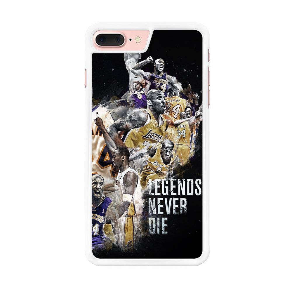 Kobe Bryant Legends Never Die iPhone 7 Plus Case-Rubber / White (2D Case)-Xtracase