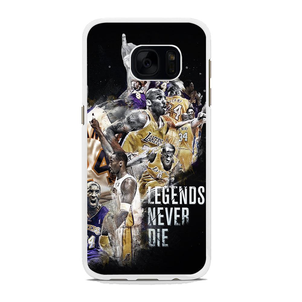 Kobe Bryant Legends Never Die Samsung Galaxy S7 Edge Case-Rubber / White (2D Case)-Xtracase