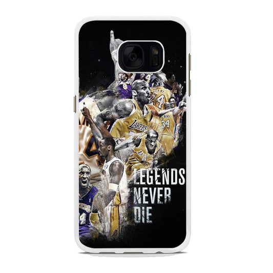 Kobe Bryant Legends Never Die Samsung Galaxy S7 Edge Case-Rubber / White (2D Case)-Xtracase