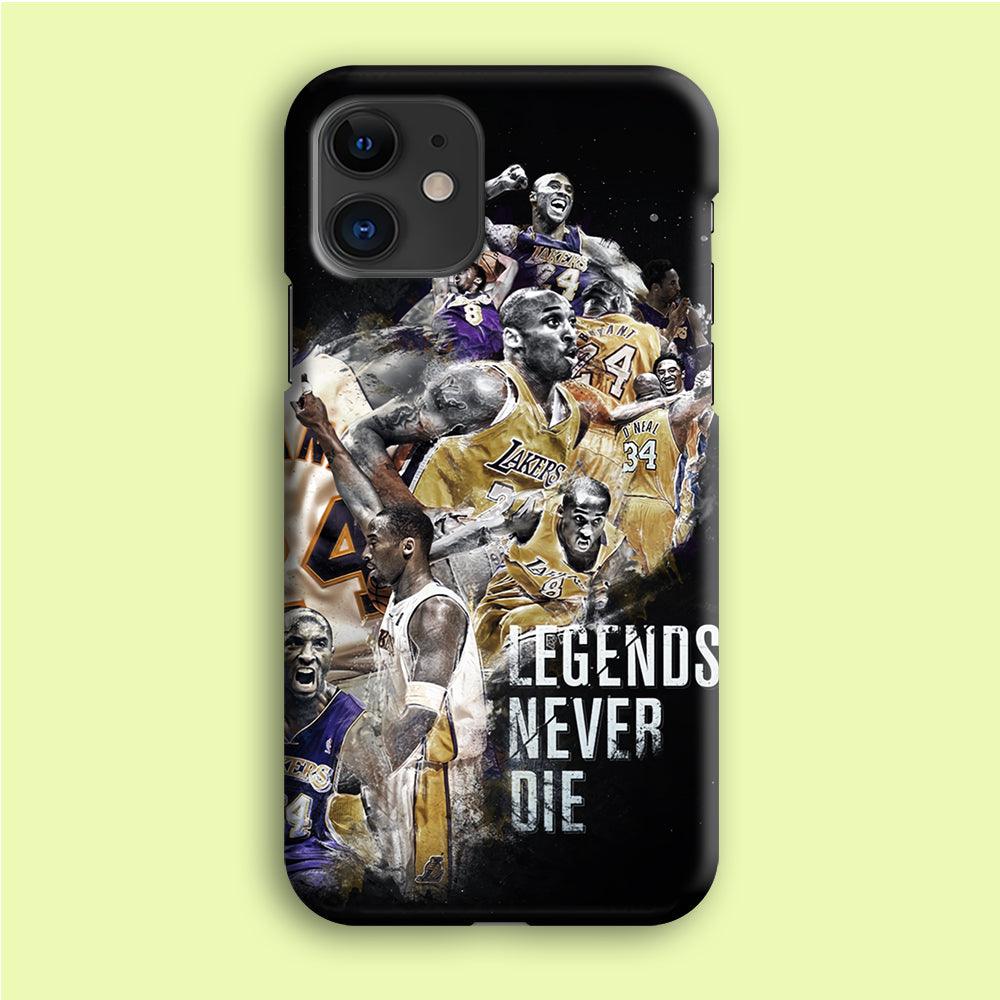 Kobe Bryant Legends Never Die iPhone 12 Mini Case-Plastic / Full Wrap (3D Case)-Xtracase