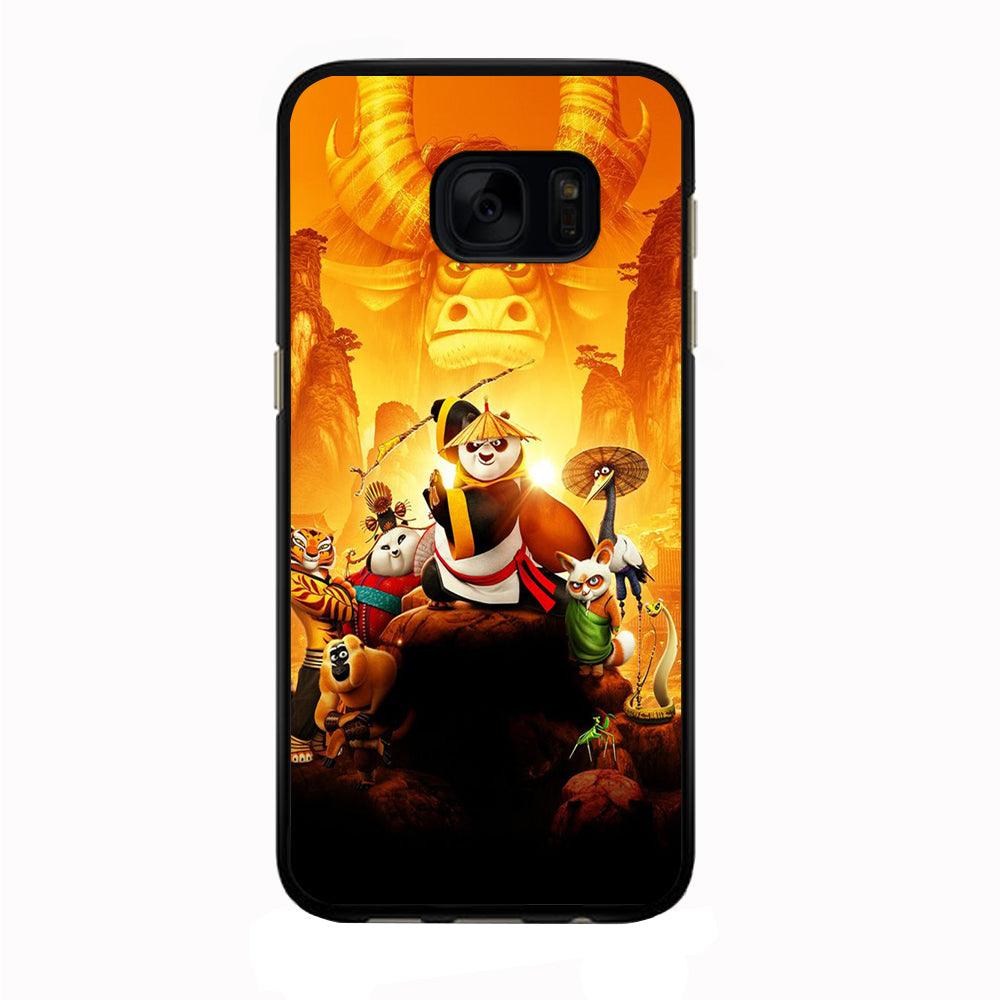 Kung Fu Panda 001 Samsung Galaxy S7 Edge Case-Rubber / Black (2D Case)-Xtracase