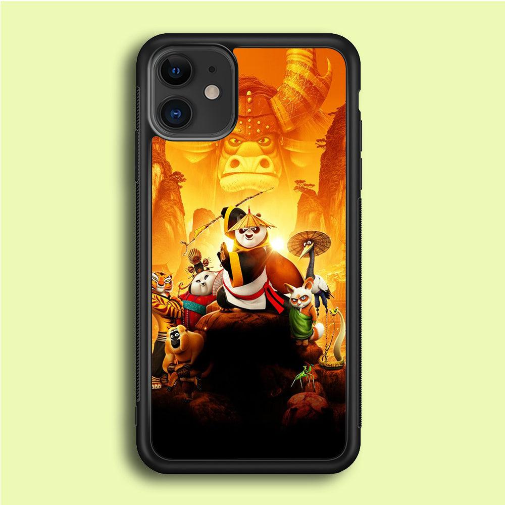 Kung Fu Panda 001 iPhone 12 Case-Rubber / Black (2D Case)-Xtracase