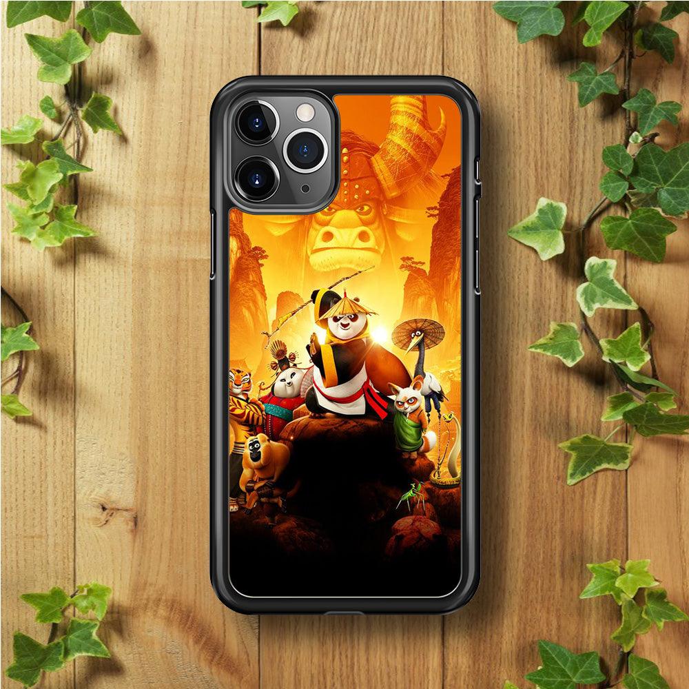 Kung Fu Panda 001 iPhone 11 Pro Max Case-Rubber / Black (2D Case)-Xtracase