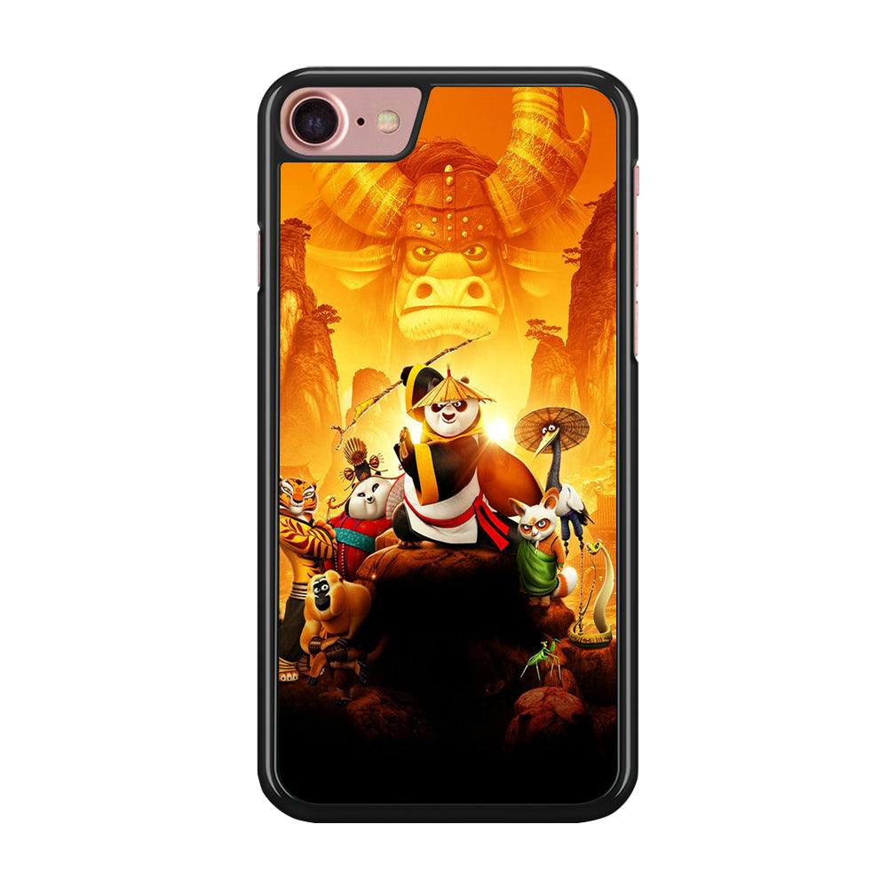 Kung Fu Panda 001 iPhone 8 Case-Rubber / Black (2D Case)-Xtracase