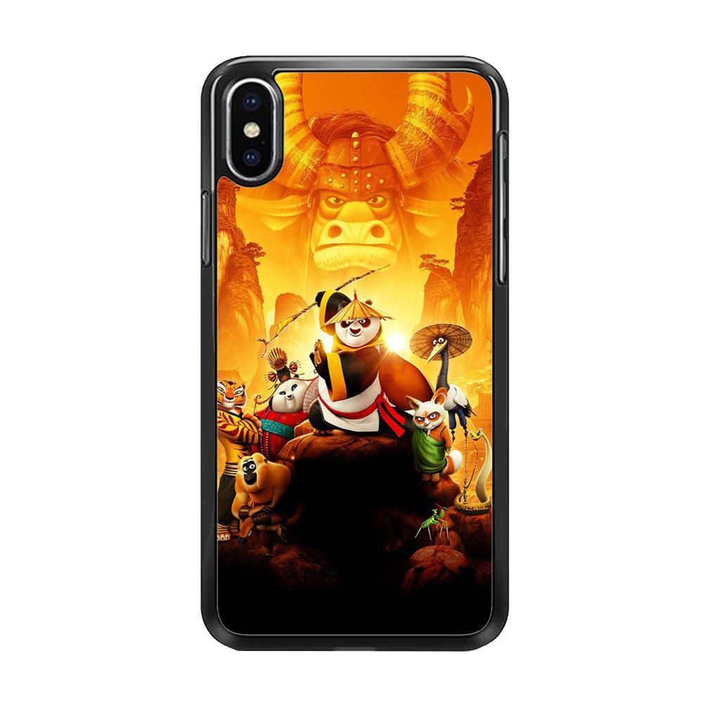 Kung Fu Panda 001 iPhone Xs Max Case-Rubber / Black (2D Case)-Xtracase