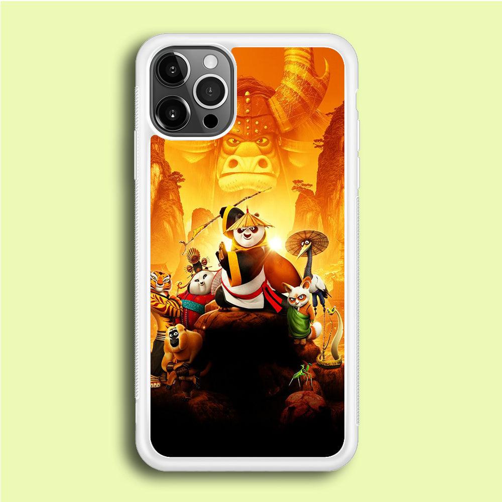 Kung Fu Panda 001 iPhone 12 Pro Case-Rubber / White (2D Case)-Xtracase