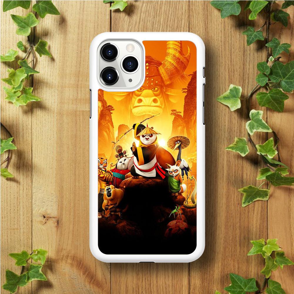 Kung Fu Panda 001 iPhone 11 Pro Max Case-Rubber / White (2D Case)-Xtracase