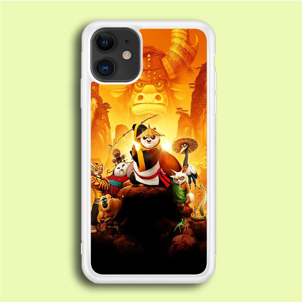 Kung Fu Panda 001 iPhone 12 Case-Rubber / White (2D Case)-Xtracase
