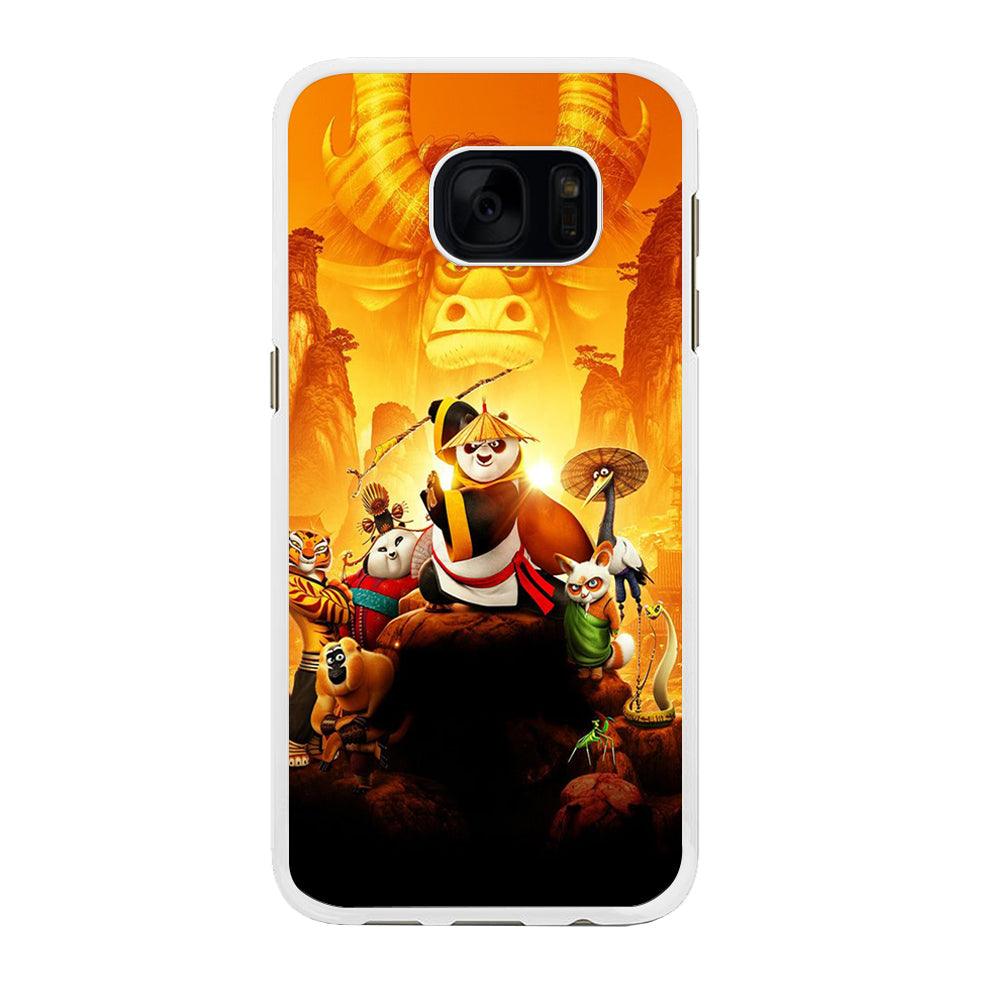 Kung Fu Panda 001 Samsung Galaxy S7 Edge Case-Rubber / White (2D Case)-Xtracase