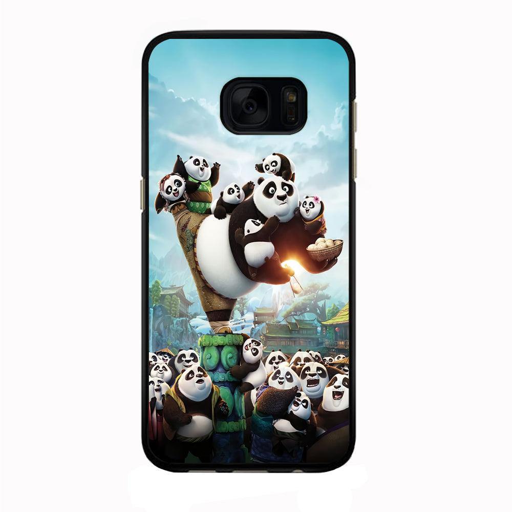 Kung Fu Panda 002 Samsung Galaxy S7 Edge Case-Rubber / Black (2D Case)-Xtracase