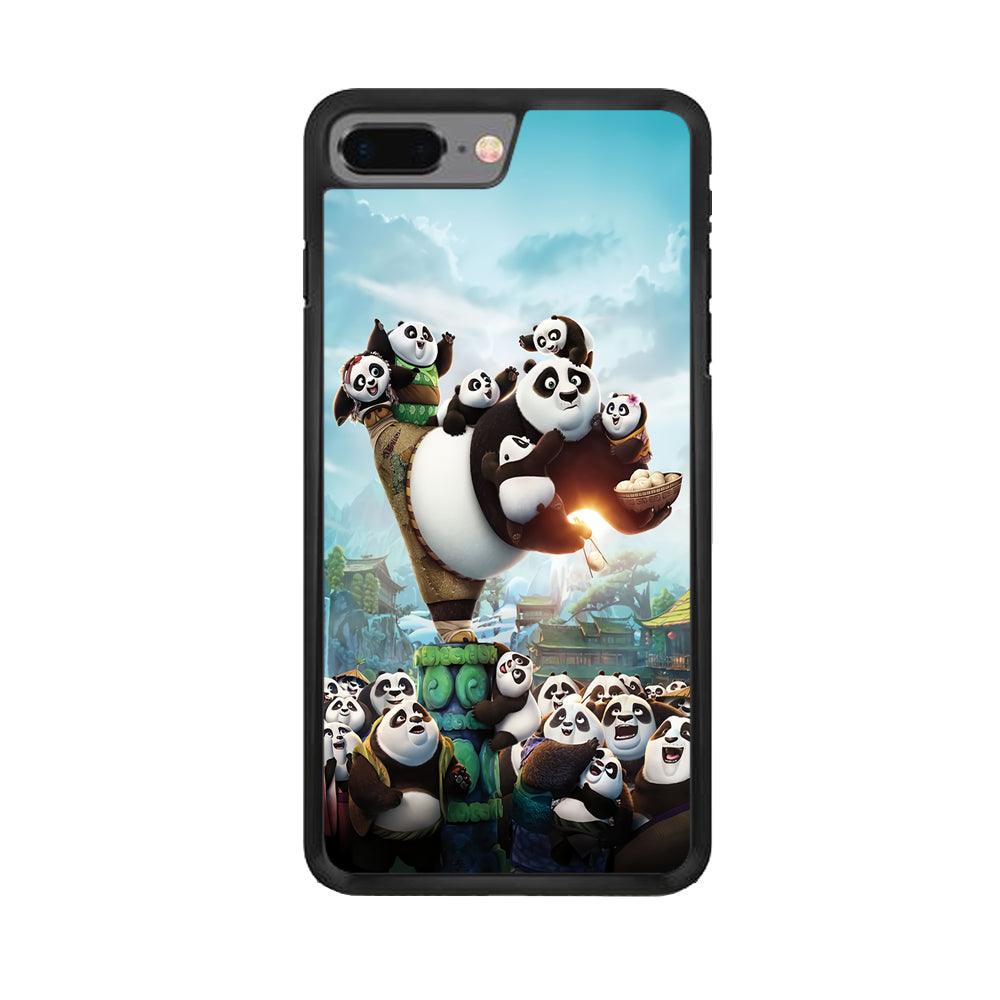 Kung Fu Panda 002 iPhone 8 Plus Case-Rubber / Black (2D Case)-Xtracase