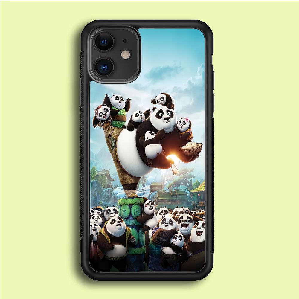 Kung Fu Panda 002 iPhone 12 Case-Rubber / Black (2D Case)-Xtracase