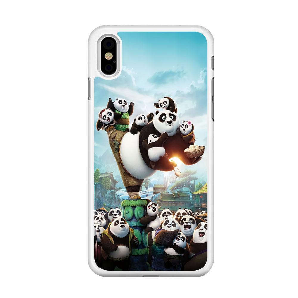 Kung Fu Panda 002 iPhone X Case-Rubber / White (2D Case)-Xtracase