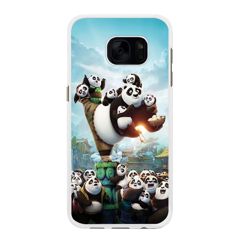 Kung Fu Panda 002 Samsung Galaxy S7 Edge Case-Rubber / White (2D Case)-Xtracase