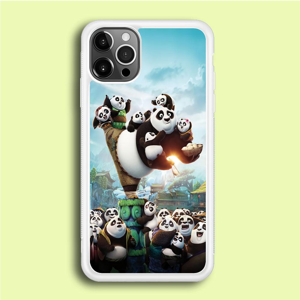 Kung Fu Panda 002 iPhone 12 Pro Case-Rubber / White (2D Case)-Xtracase