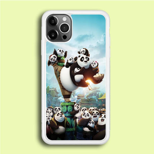 Kung Fu Panda 002 iPhone 12 Pro Case-Rubber / White (2D Case)-Xtracase