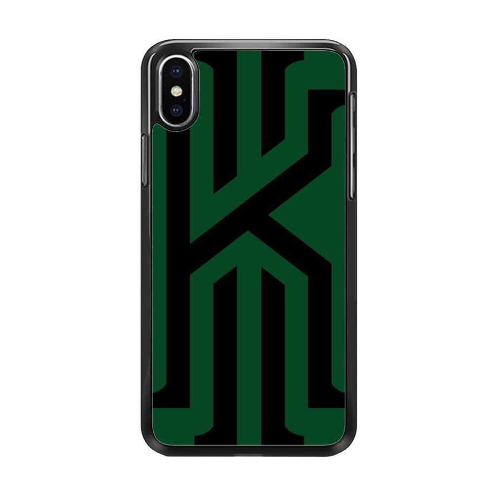 Kyrie Irving Black Green iPhone Xs Case-Rubber / Black (2D Case)-Xtracase