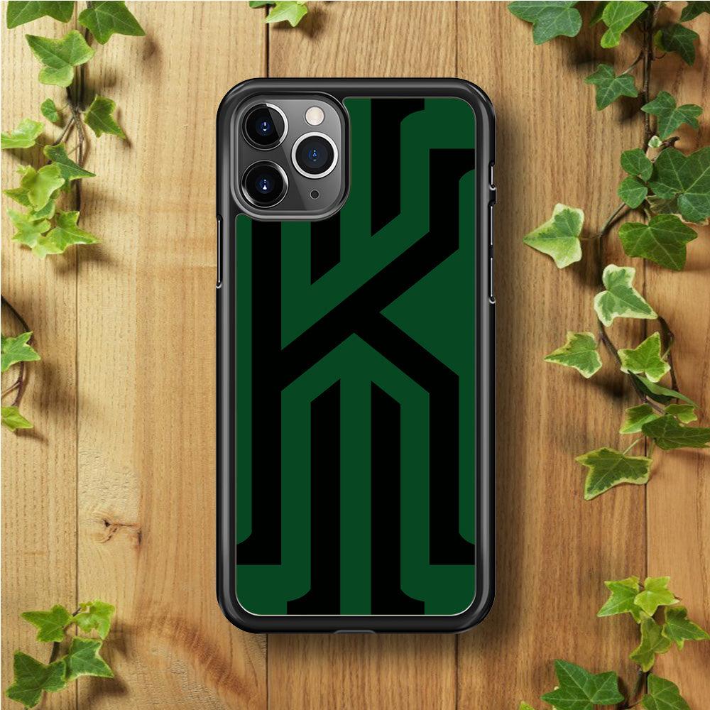 Kyrie Irving Black Green iPhone 11 Pro Max Case-Rubber / Black (2D Case)-Xtracase
