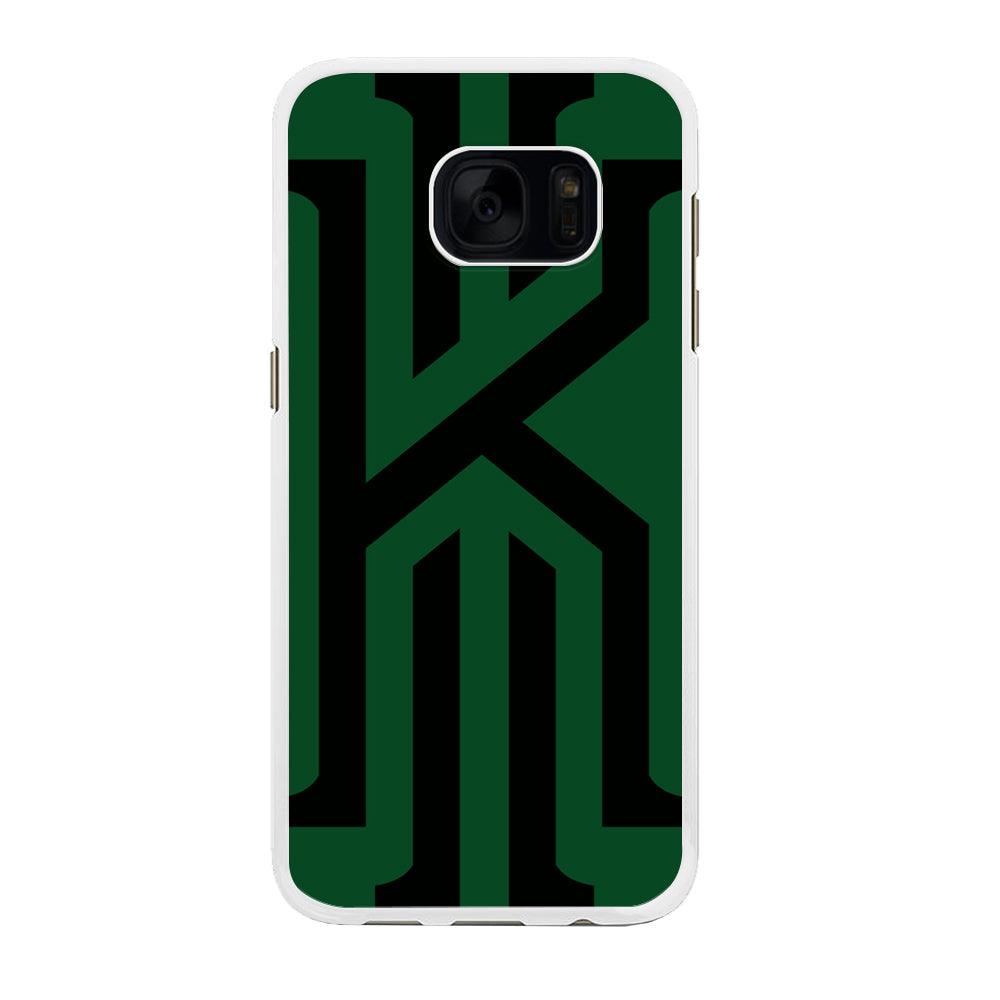 Kyrie Irving Black Green Samsung Galaxy S7 Edge Case-Rubber / White (2D Case)-Xtracase