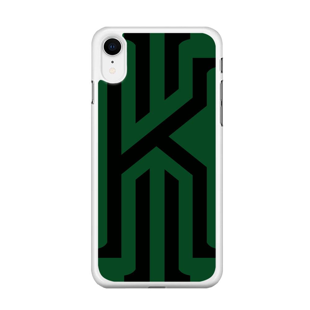 Kyrie Irving Black Green iPhone XR Case-Rubber / White (2D Case)-Xtracase