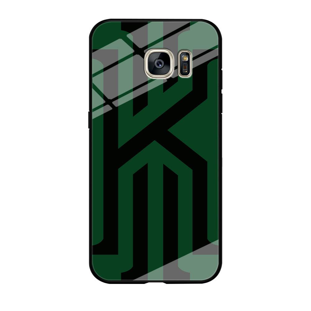 Kyrie Irving Black Green Samsung Galaxy S7 Edge Case-Tempered Glass Case-Xtracase