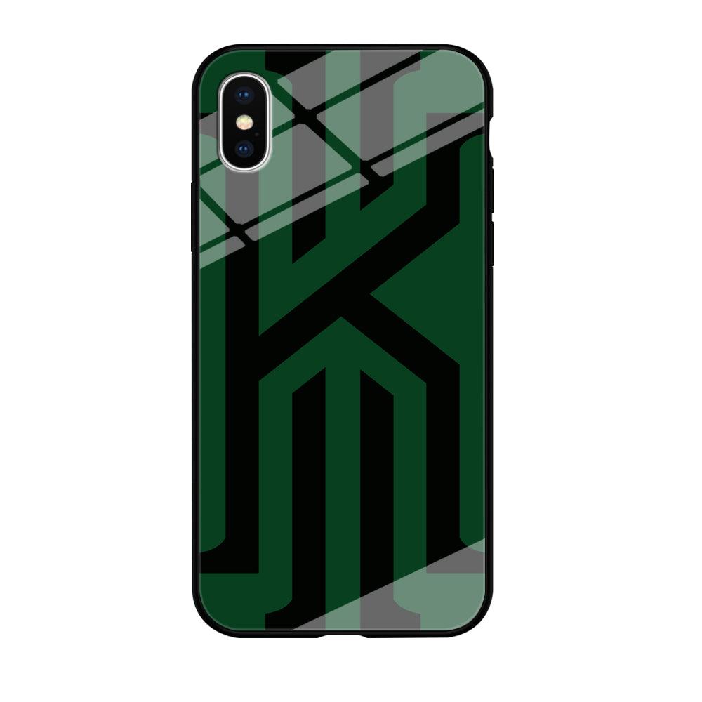 Kyrie Irving Black Green iPhone Xs Case-Tempered Glass Case-Xtracase