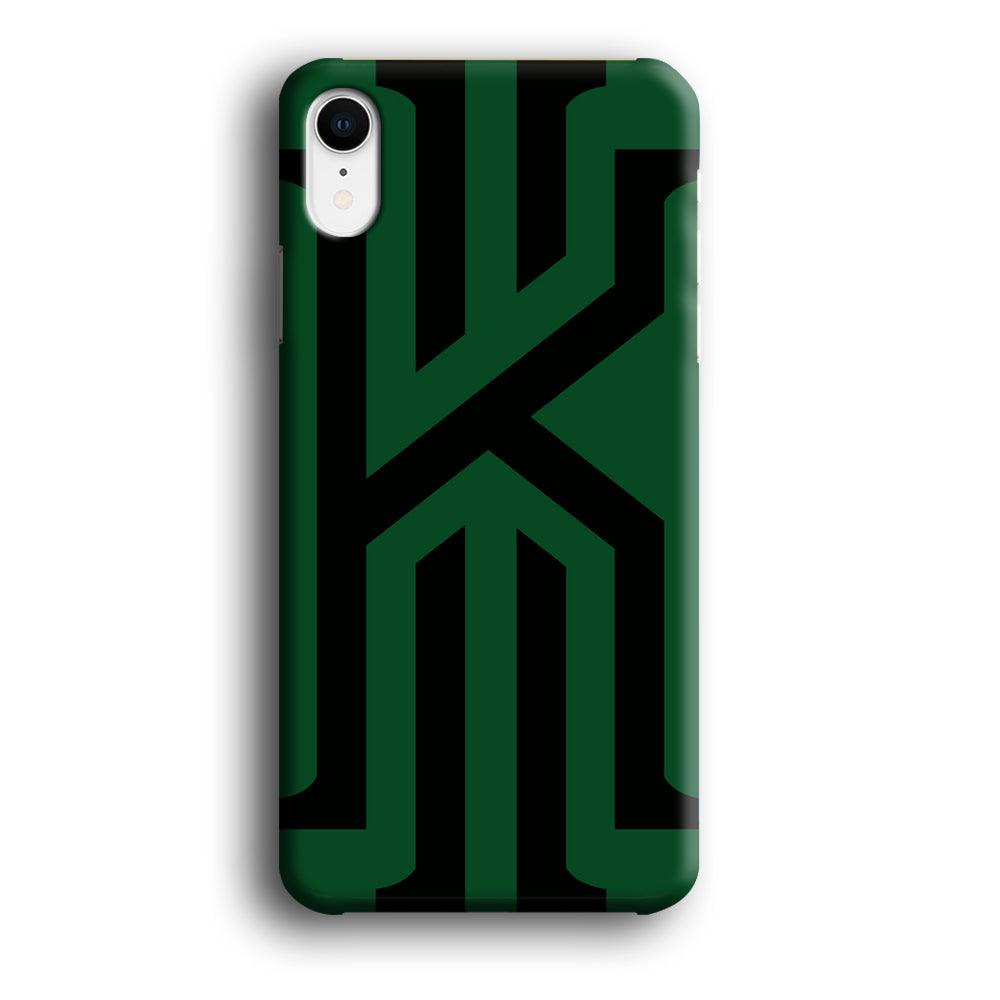 Kyrie Irving Black Green iPhone XR Case-Plastic / Full Wrap (3D Case)-Xtracase
