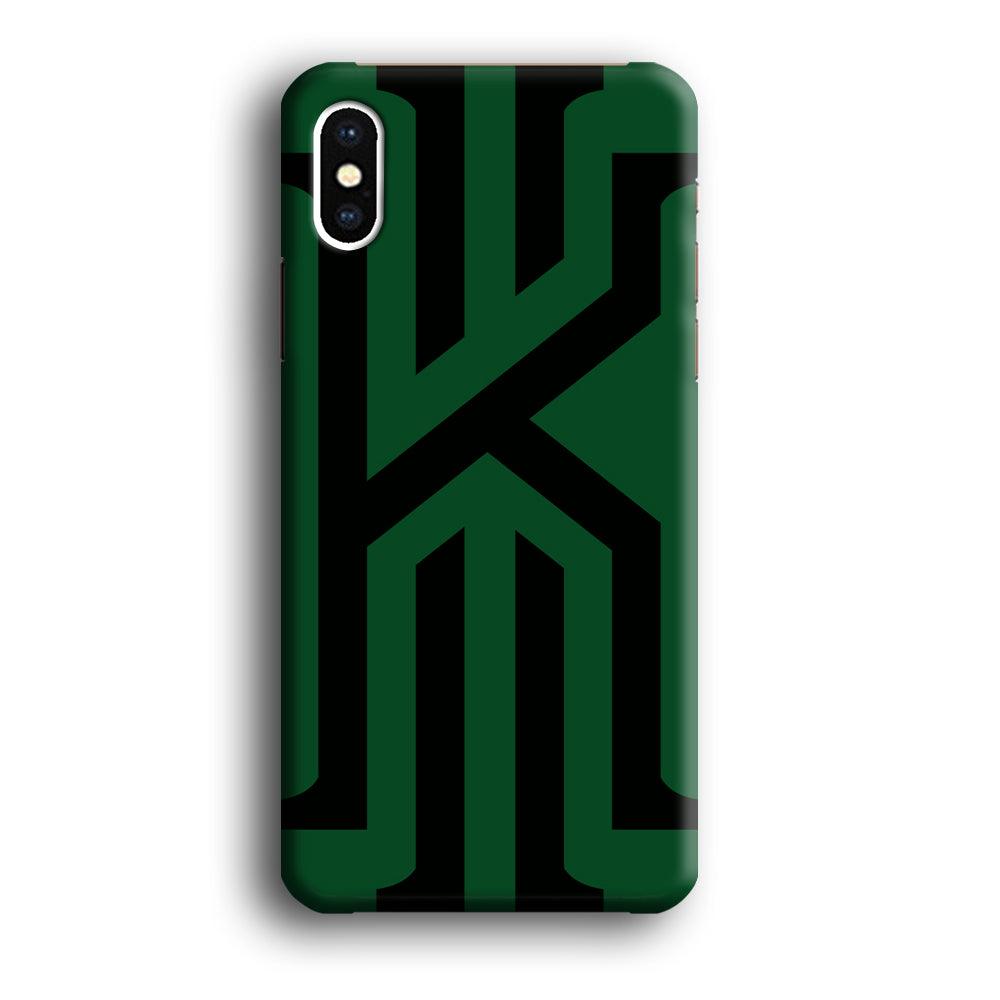 Kyrie Irving Black Green iPhone Xs Case-Plastic / Full Wrap (3D Case)-Xtracase
